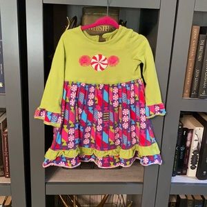 J Khaki 2T Christmas Candy Dress